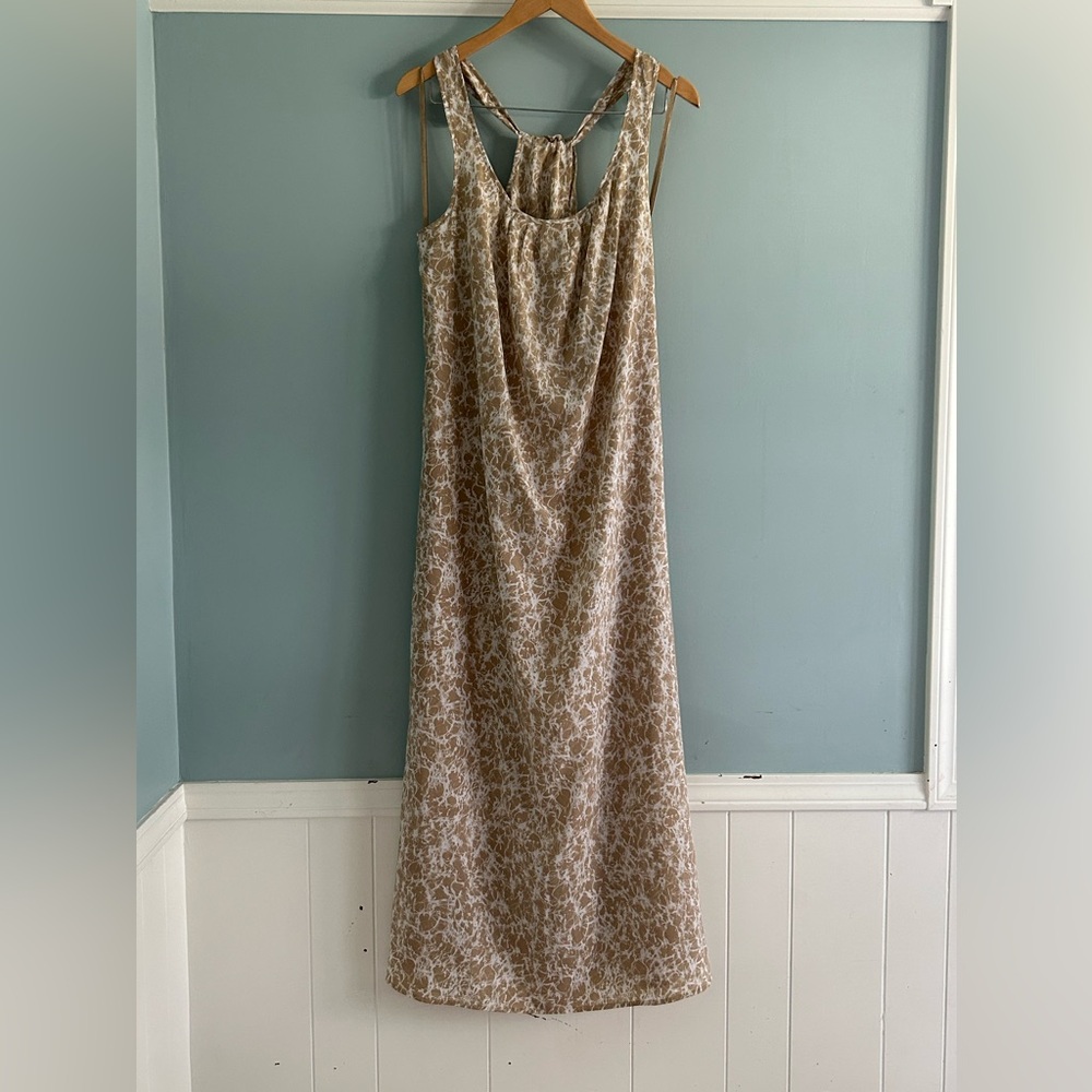 Michael Kors Tan Floral Maxi Dress